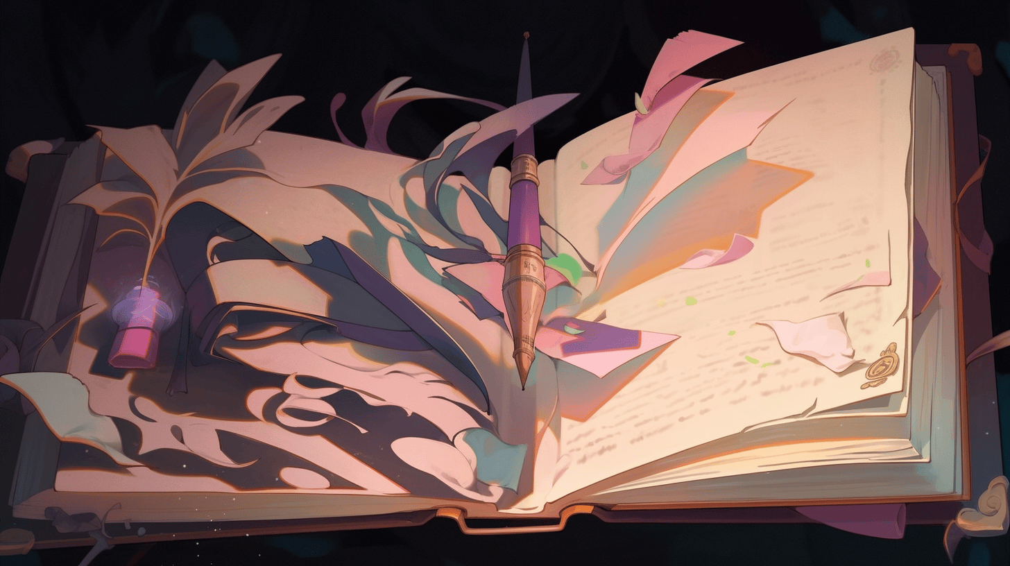 An image of an open book, with intricate shadows cast from symbolic shapes above. The shadows twist and slither on the page, drawing attention to the hidden shapes that create them. A soft light emanates from the background, symbolizing the overarching theme of light and understanding explored in the article. by Ted Tschopp