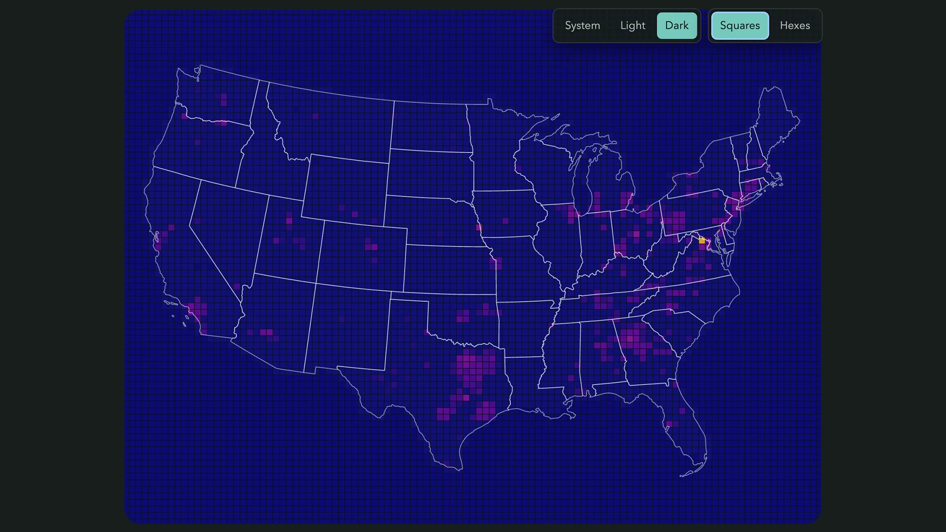A map of the United states that describes the best locations for new data centers.