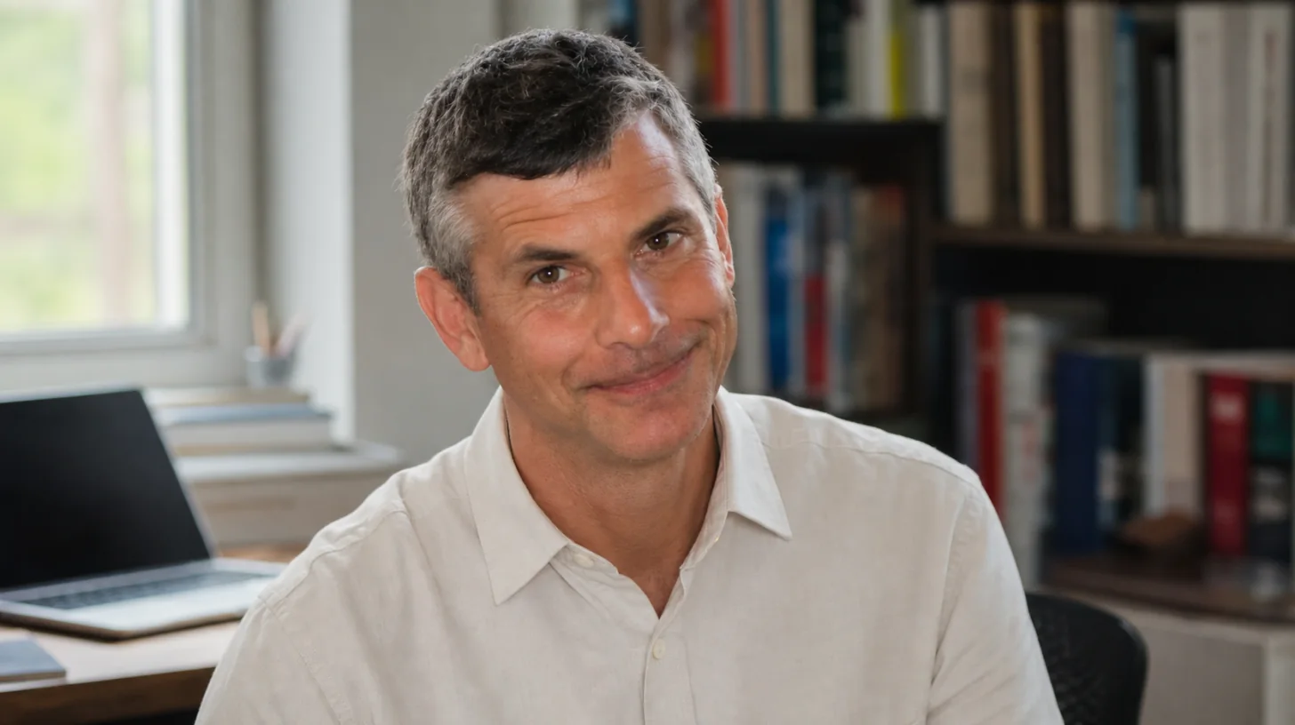 AI-generated photorealistic editorial portrait of Jon Udell.