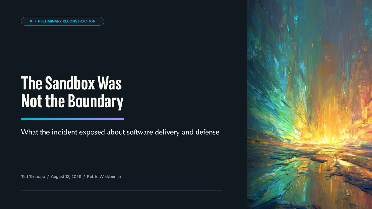 Title slide for The Sandbox Was Not the Boundary